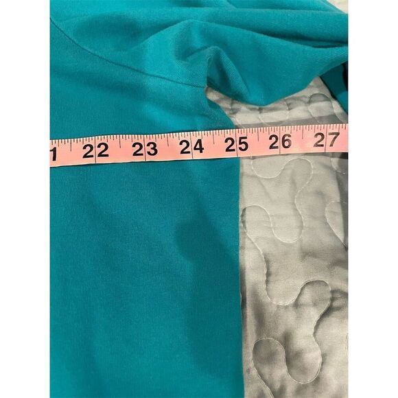 Ruby Rd Women's 2X Teal Beaded V-Neck 3/4 Sleeve Blouse - Picture 6 of 8